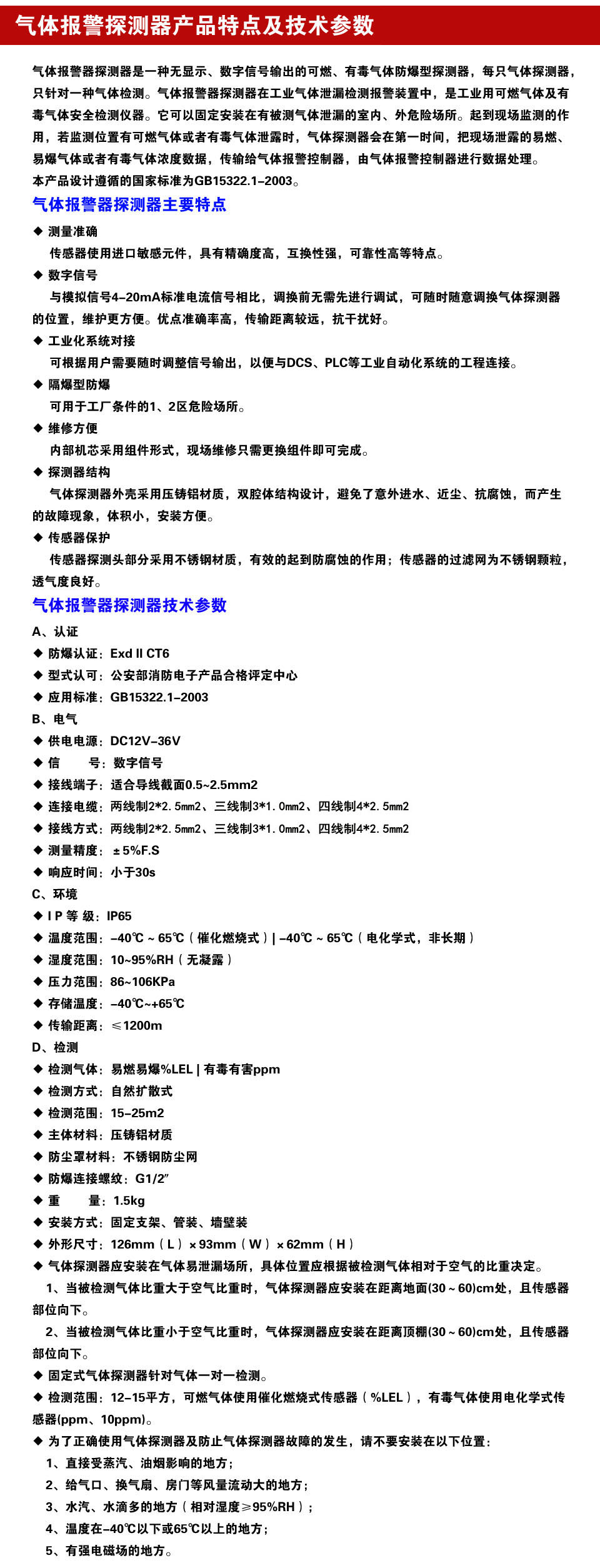 液氨氣體報警器
